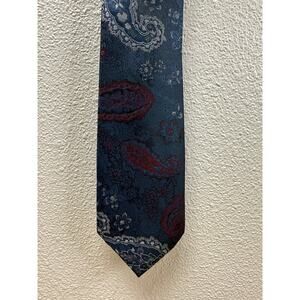 Vintage Oscar De La Renta Studio Blue Paisley Tie 3.5" x 61"